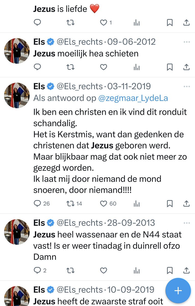 Abjatar's tweet image. En ook de posts over Jezus zijn niet consistent, nu kan dat wel een puberale ontwikkeling zijn, maar toch… #ietskloptniet