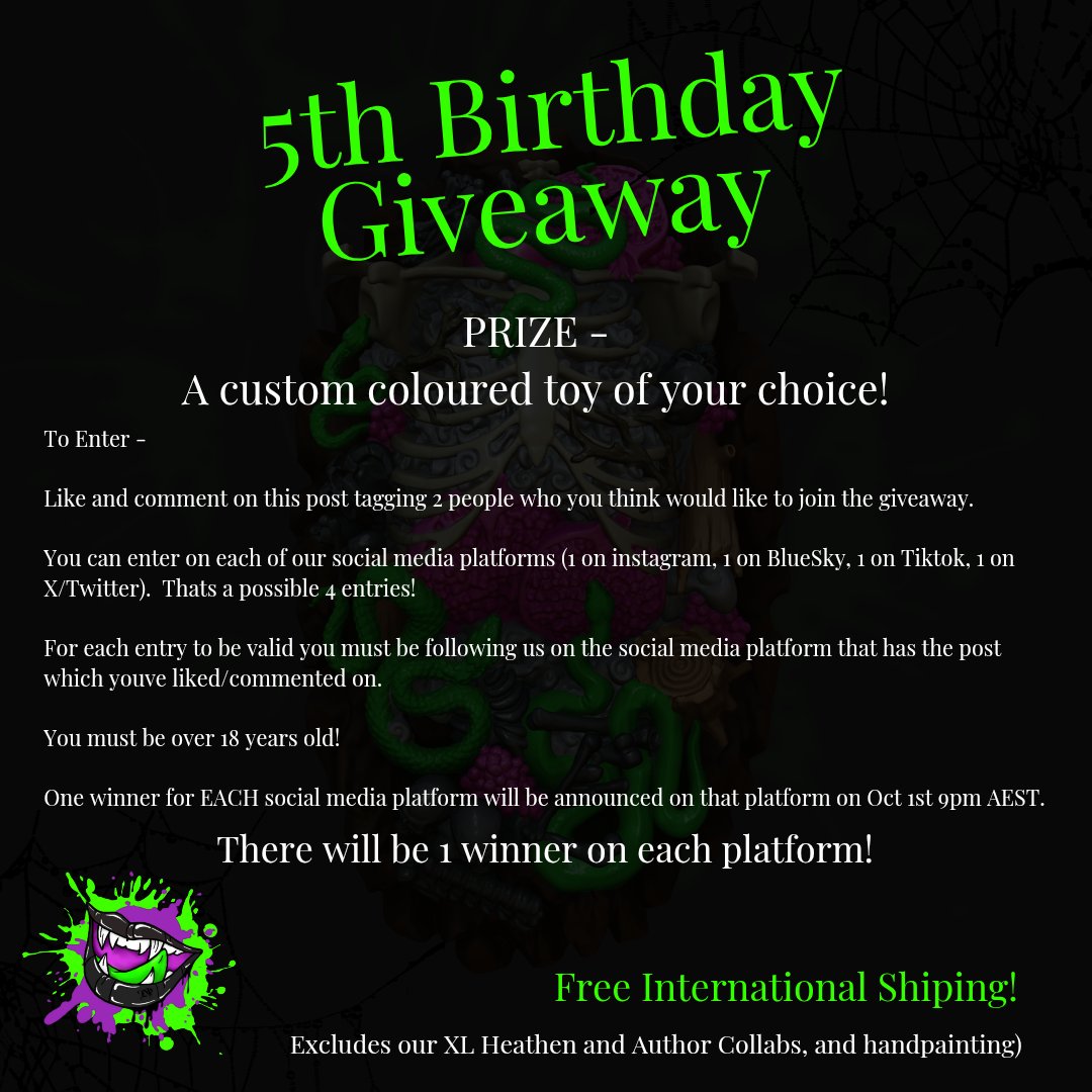 DarquePath's tweet photo. We're 10 days away from turning 5 years old 
There are identical posts on each of our social media accounts, so if you follow us in the other places, you'll be able to place entries there too! 

X: DarquePath 
🕑: darquepath
📷: darque.path 
🦋: https://t.co/anrrhBVV7I https://t.co/tLLEVXK2dE