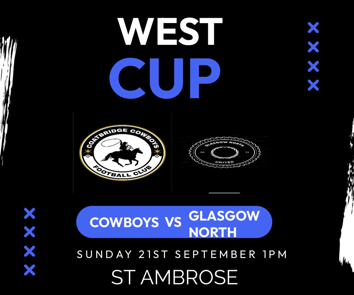 West of Scotland cup today for the boys 

Get down and support the boys 🤠 🤠