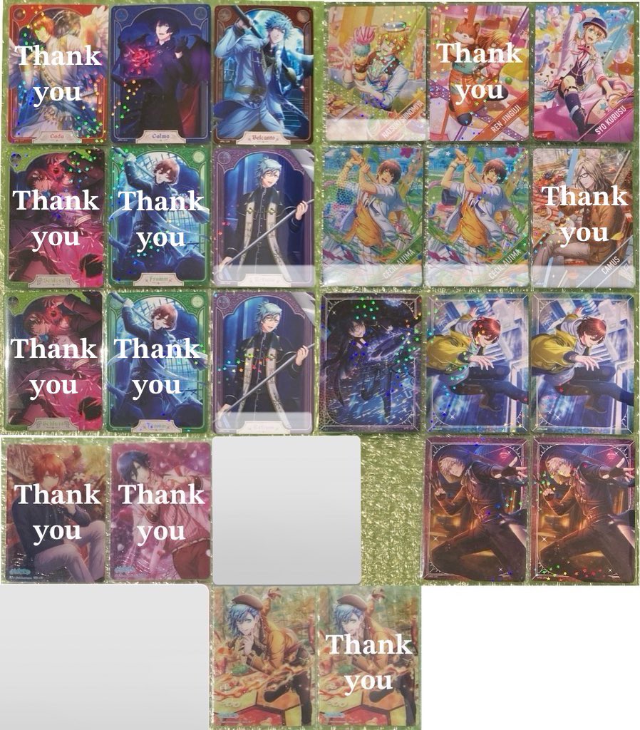 kanaumia3's tweet photo. うたプリ[交換]ビジュコレ N ノーマル アニメイト 特典

譲:画像2~4枚目
求:那月(画像1枚目)

無印1枚につき白線からも1枚お迎え下さい。
複数ご提供可能です、お気軽にご相談下さい。
検索からもお声がけお待ちしております。 https://t.co/QgSURSLU05