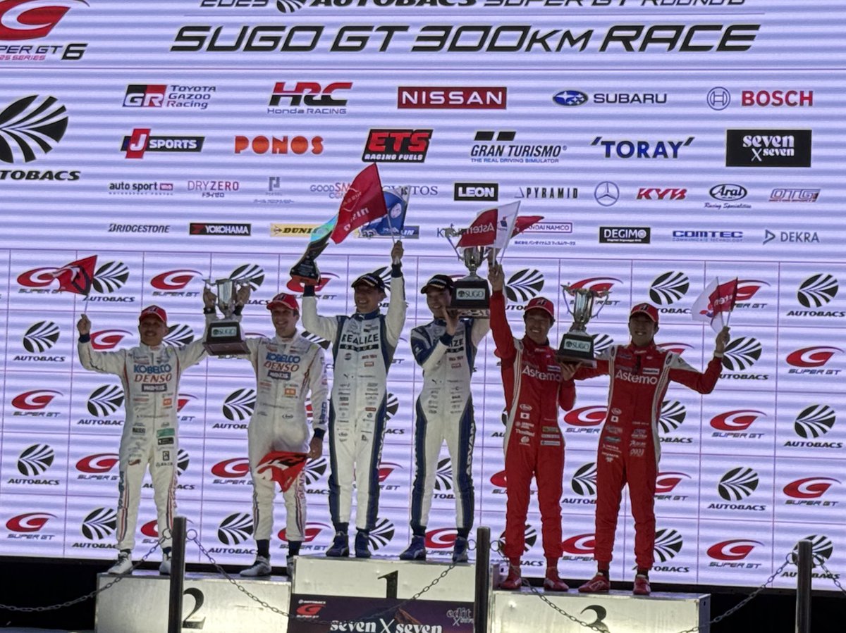 kondoracingteam's tweet image. 24号車リアライズコーポレーションADVAN Zが菅生での激戦を制し優勝しました🏆🥇👏

56号車リアライズ日産メカニックチャレンジGT-Rも2位表彰台を獲得です🏆🥈

沢山の応援ありがとうございました‼️

#kondoracing
#近藤真彦
#リアライズコーポレーション