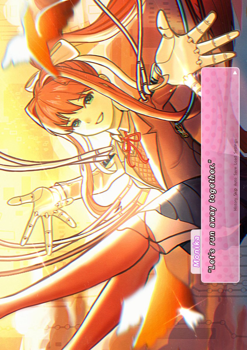 “Let's run away together.”
 Happy Birthday Monika🎂🎂

#DDLC #DokiDokiLiteratureClub #monikaddlc #Monika #justmonika #ドキドキ文芸部 #モニカ