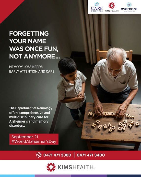 kimshealth_ind's tweet photo. This Alzheimer’s Day, join the Neurology department of KIMSHEALTH in creating awareness and fighting memory disorders with science, compassion, and hope.

 #KIMSHEALTH #AlzheimersDay #MemoryMatters #FightDementia #KIMSHEALTHTrivandrum https://t.co/VNg241QZc6