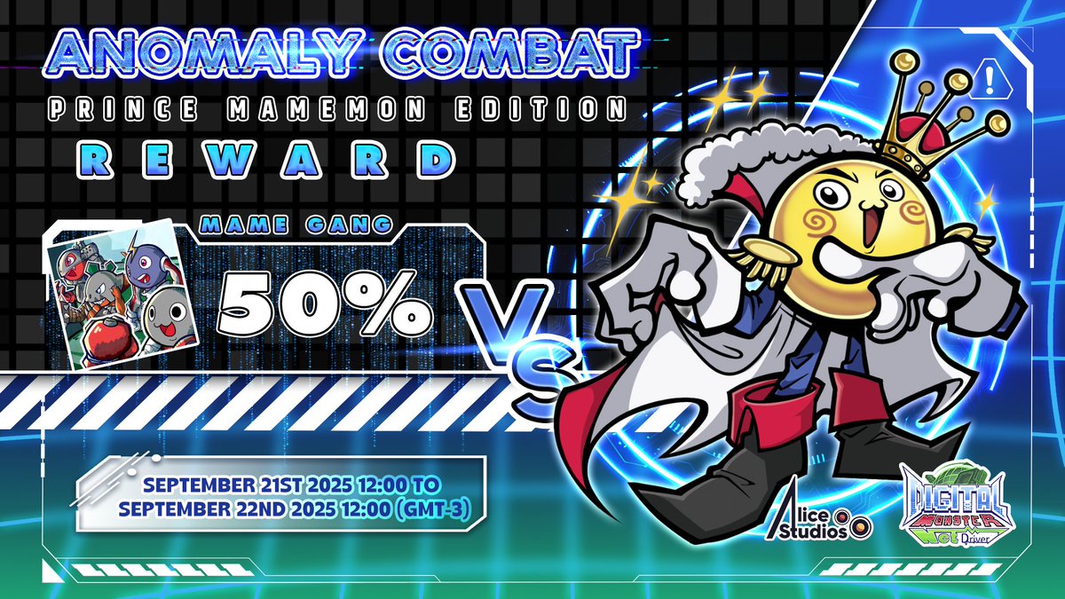 AliceStudios22's tweet image. 🇪🇸: ¡Preparense para farmear el exclusivo Driver EX-001! Solo en este evento de 24 horas pueden farmear Mame Gang!
🇺🇸: Get ready to farm the exclusive Driver EX-001! Only during this 24 hour event you can farm Mame Gang!
#Digimon #NetDriver #デジモン