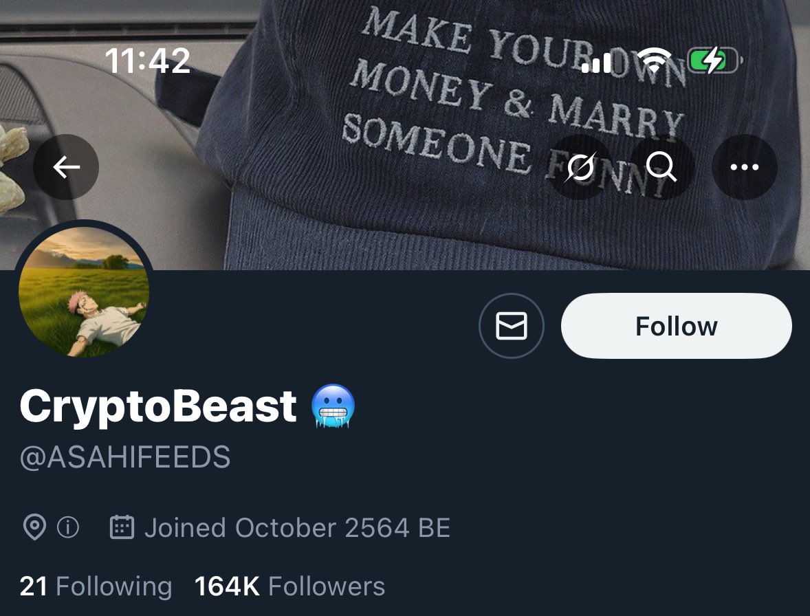 ทึเม ฝากด้วยนะคะ ตอนนี้ account @ ASAHIFEEDS ที่เคยเป็นแอคแฟนคลับของซาฮิมาก่อนกลายเป็นแอค crypto ไปแล้วค่ะ(ไม่รู้ว่าสรุปตอนนั้นที่เขามาขายแอคคือขายไปแล้วจริงๆหรือยังไง) แต่ตอนนี้เหมือนแอคเปลี่ยนไปเต็มตัวแล้ว ทึเมอันฟอล/block ได้ตามสะดวกเลยค่ะ เพื่อที่เอนเกจจะไม่เข้าแอคนี้อีก ㅠ