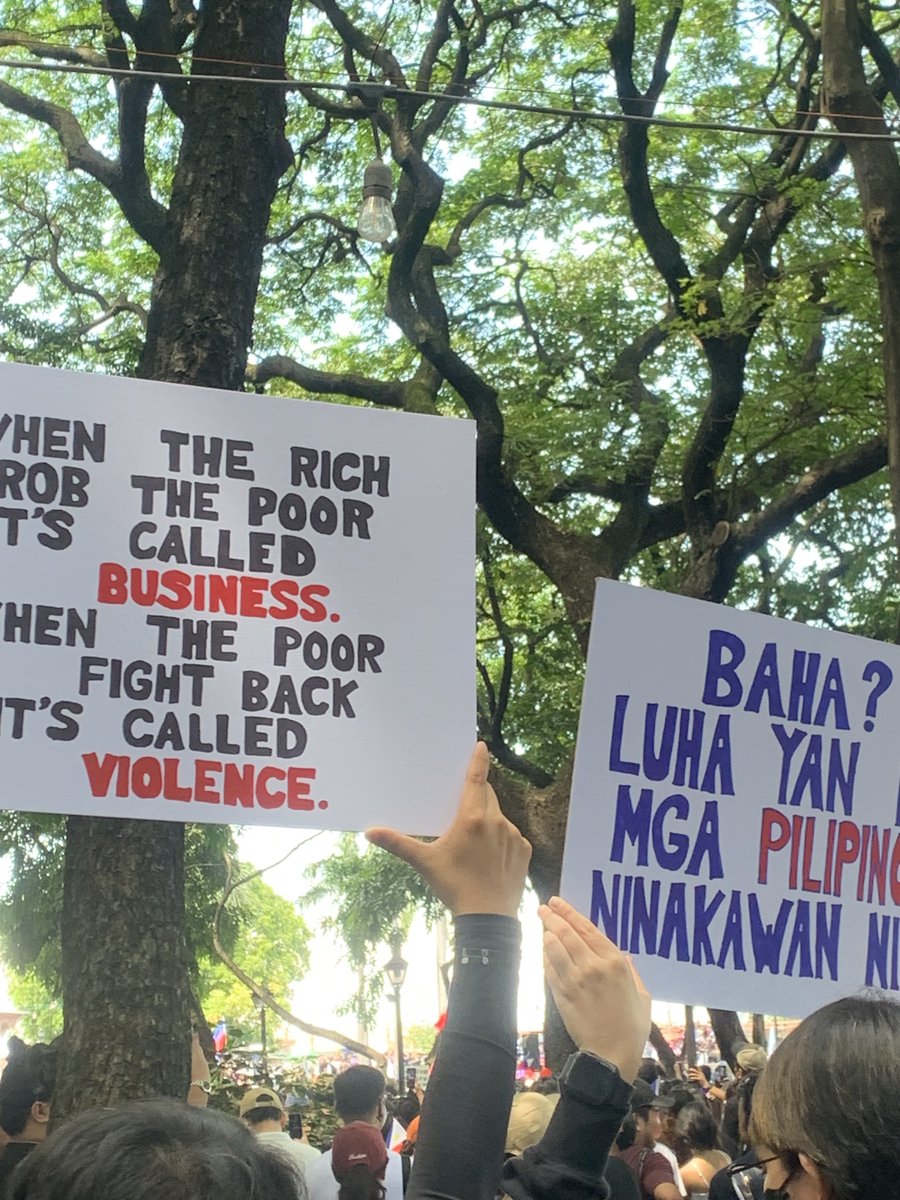 We were not raised by TK to be bare-minimum enjoyers, so we stand and fight with you all here today! May justice be served for all Filipinos. 🇵🇭

PARA SA BAYAN 
#BahaSaLuneta
#TrillionPesoMarch