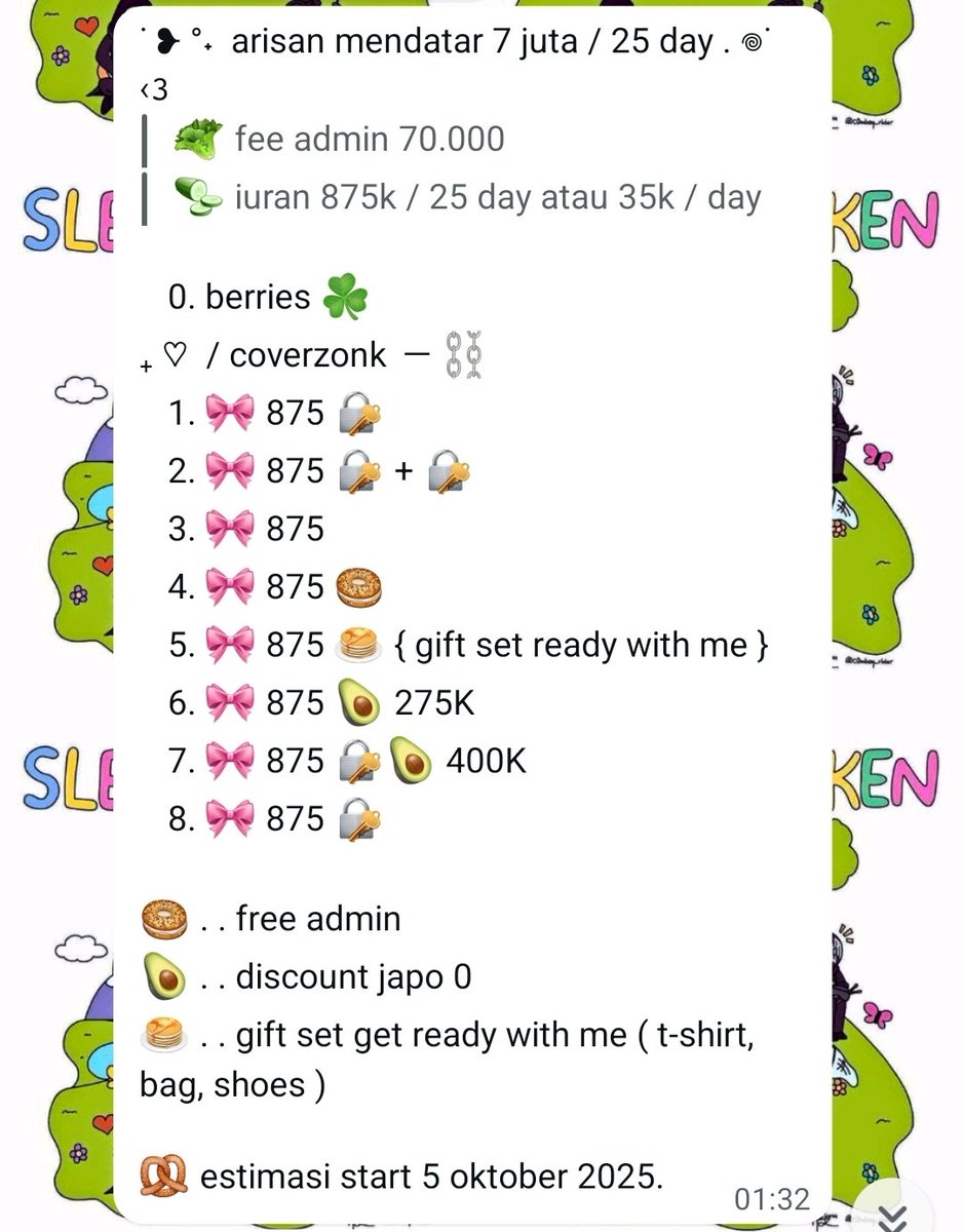 statijcs's tweet image. arisan mendatar masih ada slot kosong sayang, pasti untung nih karena dapet diskon lohh. lumayan cuyy get 7 juta nih #zonauang