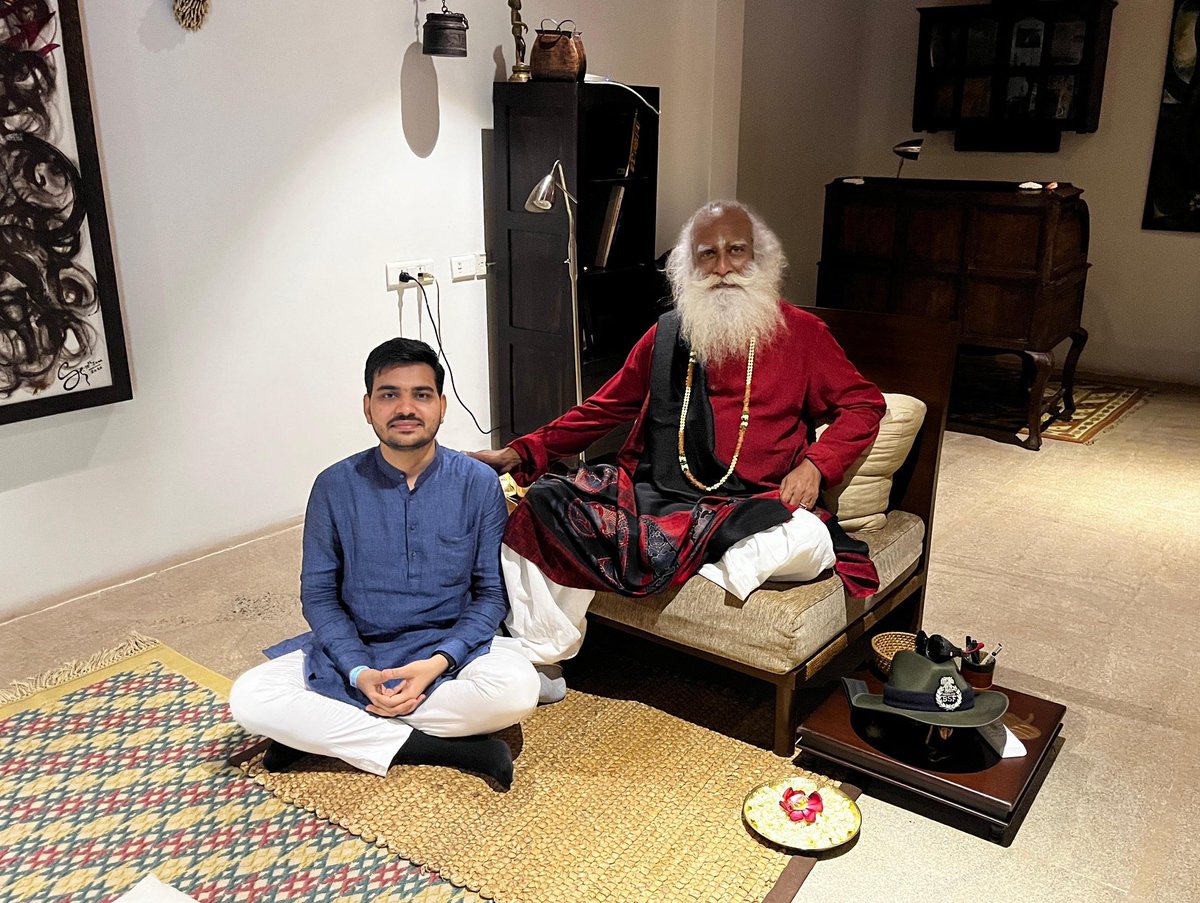 A moment of pure gratitude from a few days back. Blessed to have spent some time with Sadhguru, a truly humbling experience. A conversation that went from the progress of a nation to the importance of inner bliss.

⁦<a href="/SadhguruJV/">Sadhguru</a>⁩ ⁦<a href="/ishafoundation/">Isha Foundation</a>⁩