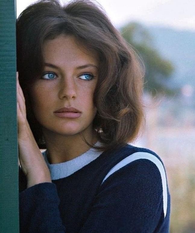 Described as the blue-green of the sea - the startling eyes of Jacqueline Bisset, 1967.