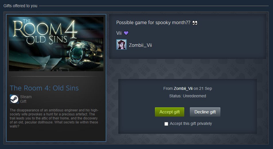 Thank you <a href="/Zombii_Vii/">Vii</a> for this  game!
Watch me not get a single clue and be stuck in room 1 all day 😂😂😂