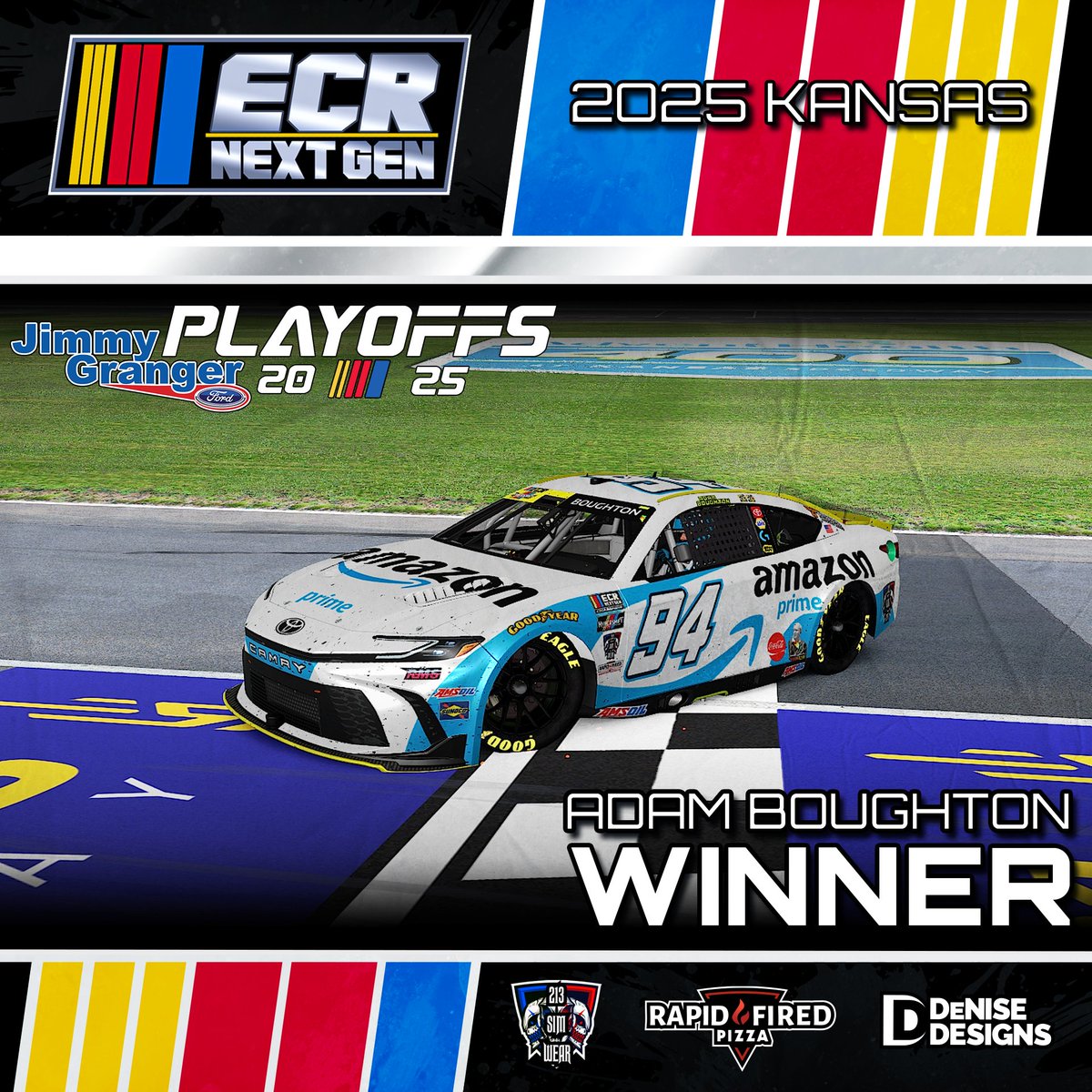 The ECR Playoffs opened with high drama. A multi-car incident eliminated four contenders early, reshaping the championship picture. The race came down to fuel mileage, on fumes <a href="/xEvo1ut1on/">Adam Boughton</a> saved enough for the 🏆<a href="/JonOsborne/">Jon Osborne</a> P2 <a href="/Tristen__18/">Tristen Bailey</a> P3 <a href="/DougDeNise40/">Doug DeNise</a> P4 and Pete Walsh P5