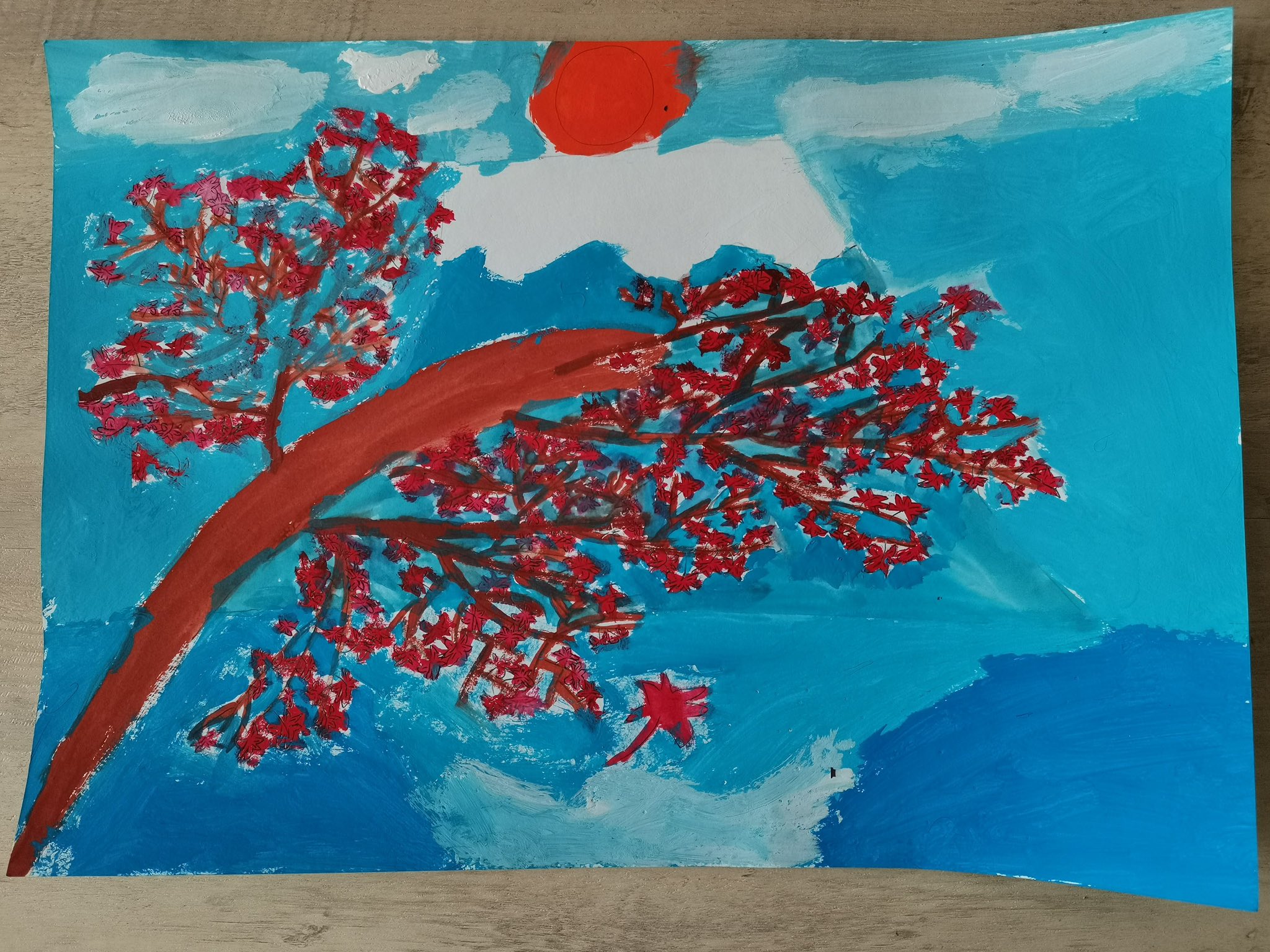 絵画「凍てつく朝」　水彩画 光る風（水彩画） | didi's artfactory