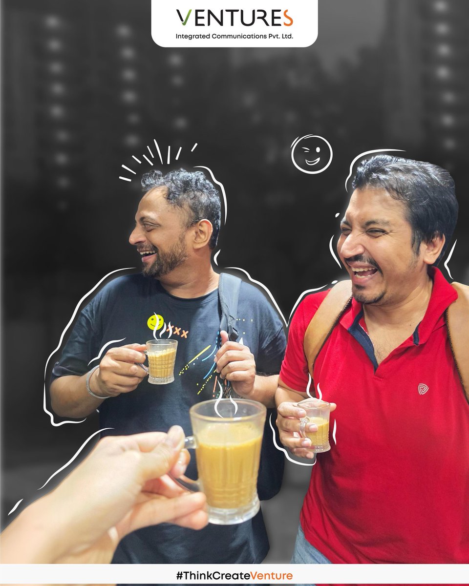 venturescomm's tweet photo. Chai aur charcha = Ventures ka asli team bonding ritual ☕💬#TeamVentures​

(National chai day, Chai lovers, Chai pe charcha, Chai vibes, Team chai, Chai addict)​

#GaramChaiKiPyaaliHo #NationalChaiDay #VenturesIntegratedCommunications #LifeAtVenture #ThinkCreateVenture https://t.co/jpf7PkoG5Z