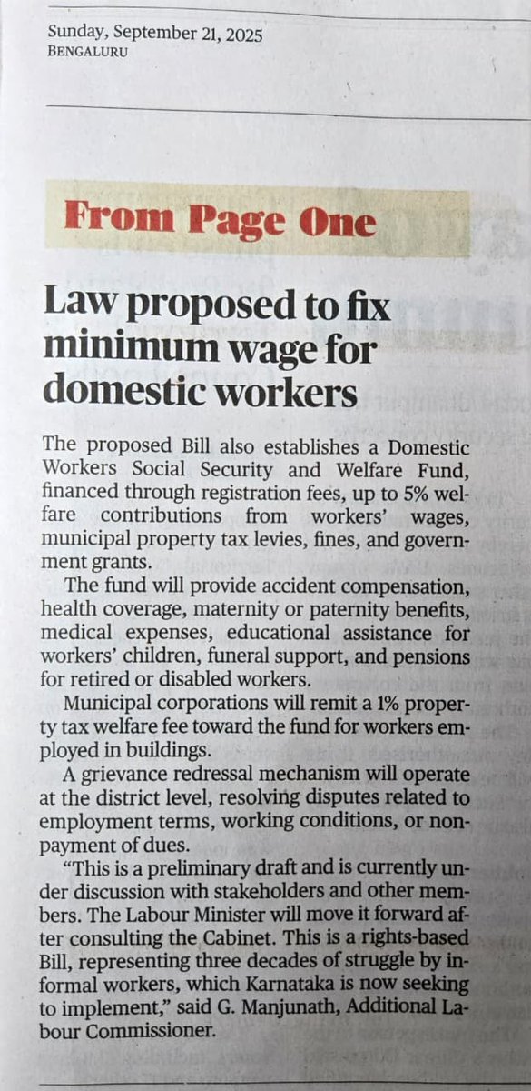 HLM Sri Santhosh S Lad sir's vision and concern for domestic workers &amp; other informal sector workers
<a href="/CMofKarnataka/">CM of Karnataka</a> 
<a href="/SantoshSLadINC/">Santosh Lad Official</a> 
<a href="/ilo/">International Labour Organization</a> 
<a href="/LabourMinistry/">Ministry of Labour & Employment, GoI</a>