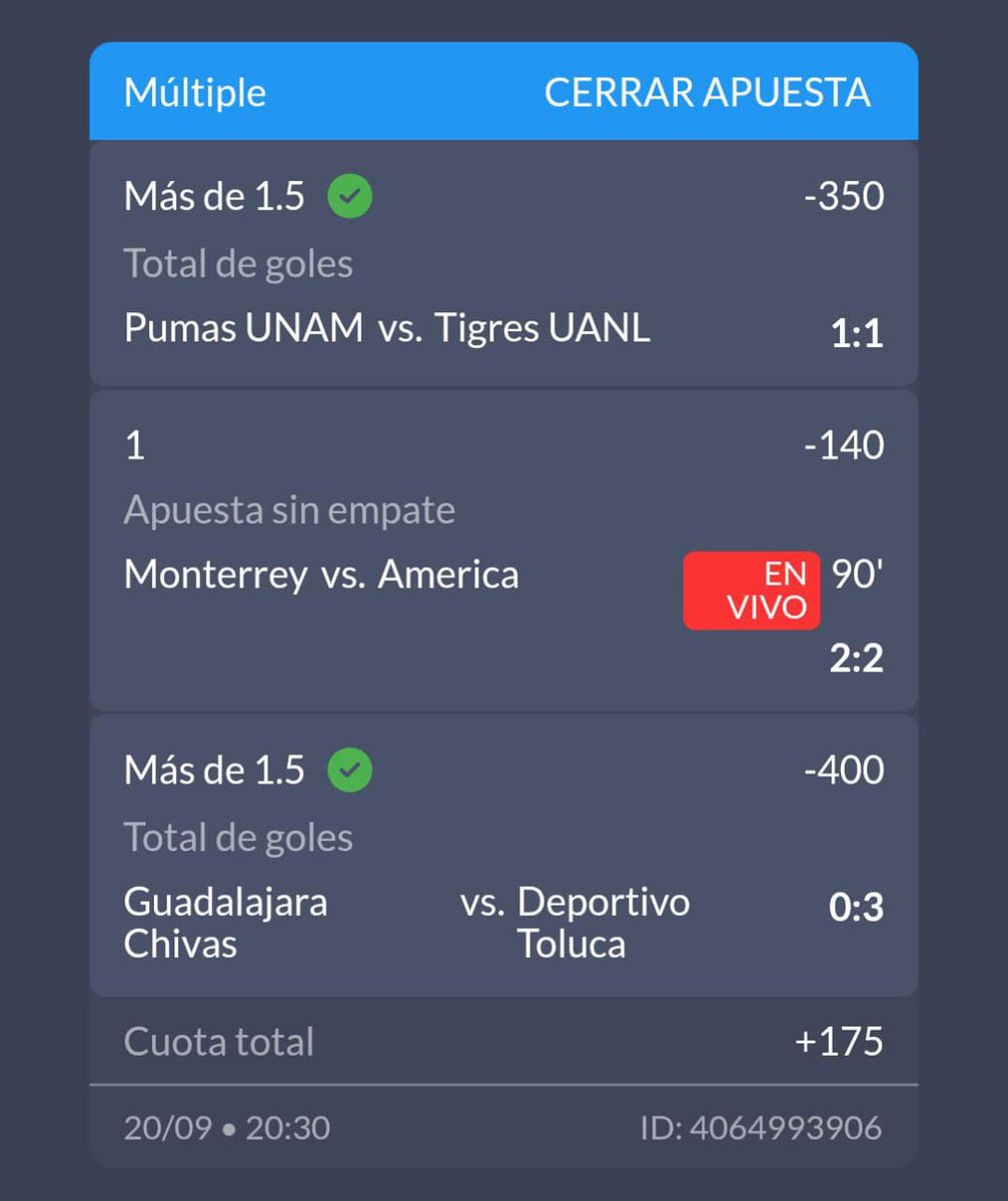 Baristonta's tweet photo. @ElLicenciadoT Gracias a Dios cerré la apuesta en el primer tiempo cuando ya me daba casi toda la ganancia y dejé fluir al +740🥵 https://t.co/3rmd3shGGI