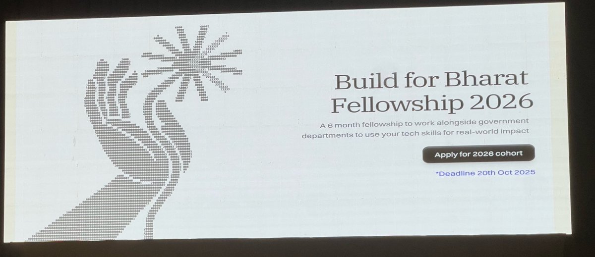 kc_srk's tweet image. Really nice talk on Bharath Digital Fellowship by Harsh Nisar @NisarHogaya at @IndiaFOSS
bharatdigital.io/fellowship