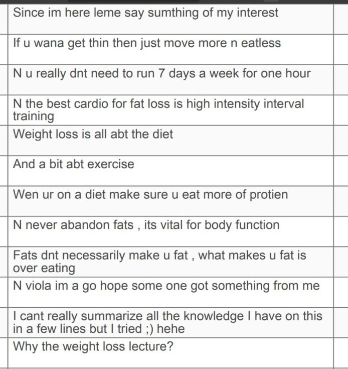 Very helpful weight loss tips in the #AdheebFiles