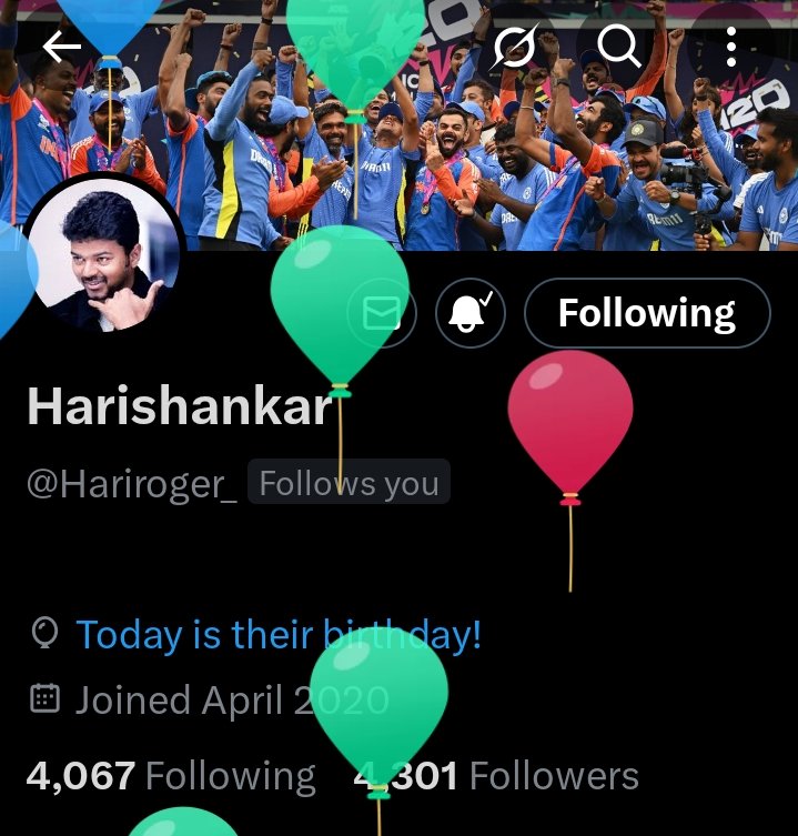 poornima1512's tweet photo. ๐Happy Birthday Hari..๐๐
May your birthday be as incredible and special as you are. You deserve all the joy and happiness in the world!
#HBDHari @Hariroger_
#PoomaTweets #BirthdayTweets https://t.co/aepexSzlHT
