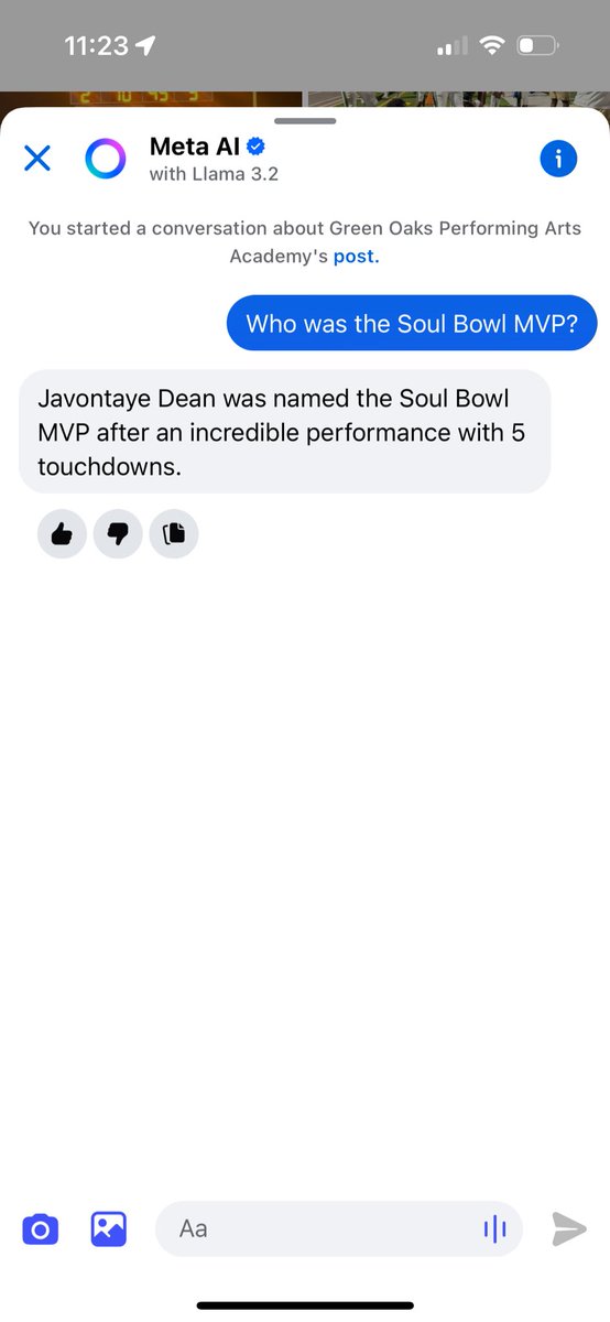 Tonight was a special night for me and my team. Only thing is to get better from here. I won the soul bowl MVP with 5 touchdowns. #WithoutGodImNothing‼️