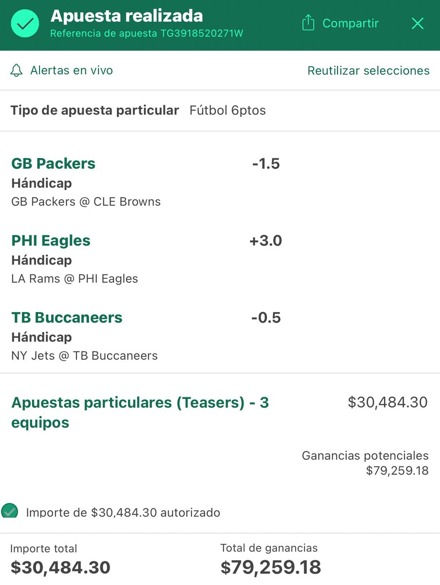 hugowx_'s tweet photo. Todos los que metan la jugada dejen un ❤️🔄. Paso 1. Reto Domingo NFL🪜🏈

$1,600 a $15,000 será! Yo lo iniciaré con $30,000 este reto a ver hasta donde llego 😈

Teaser 6 pts (+160)🧨 vámonos sin miedo con este momio, vamos por otro gran domingo de NFL🍿 https://t.co/86PwfL1RN8