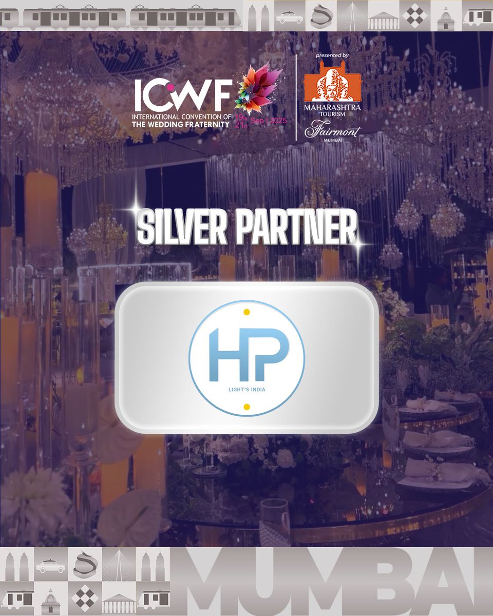 We are thrilled to announce the brilliant team at Hp Lights India as our official Silver Partner for ICWF 2025! 🌟 
Hp Lights India are masters of Experiential Light Designing &amp; crafting story-driven atmospheres
📍19th – 21st September 2025
🏨 Fairmont, Mumbai

#ICWF2025