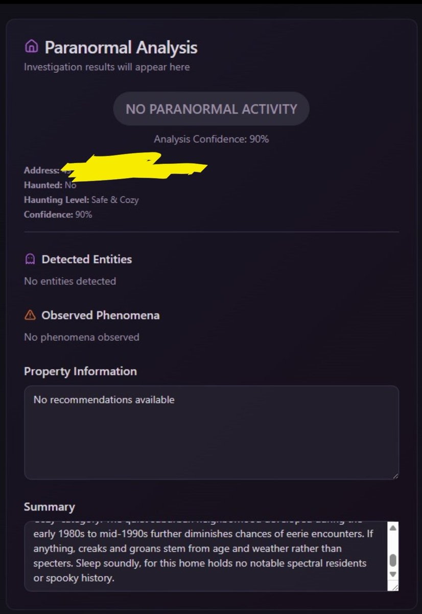 I built an "is your house haunted" AI tool and now I want to skew the results so they always come back positive and then pass the leads on to my real estate partners 😅