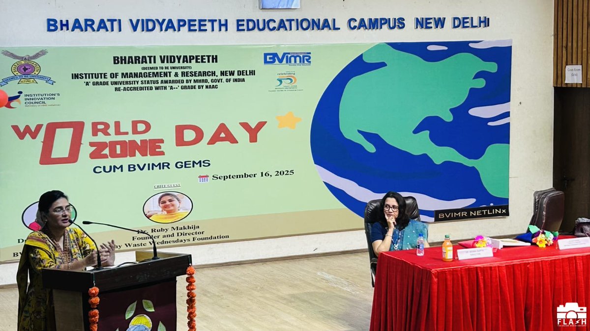 SBM_MCD's tweet photo. MCD @dcwestzone with BVIMR and Brand Ambassador Dr Ruby Makhija held awareness session on waste management in Bhartiya Vidyapeeth Institute of Management &amp; Research to motivate &amp; engage the students in waste management 
@SwachhBharatGov
@CMODelhi
@RajaiqbalSingh3
@AshwaniKumar_92 https://t.co/1vxmOA6I3L