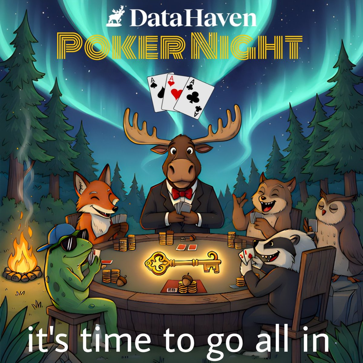Fadlilamr's tweet image. 🏕️Campfire nights. Aurora skies. 🌌🔥
Cards in hand, friends at the table.
This is Poker Night @DataHaven_xyz

🏆 Win the MooseKey &amp;amp; Acorns 🌰🔑

Website :
datahaven.xyz
Join Discord :
discord.gg/datahaven

#DataHaven #Web3 #moosevibes #moonbeam #eigenlayer