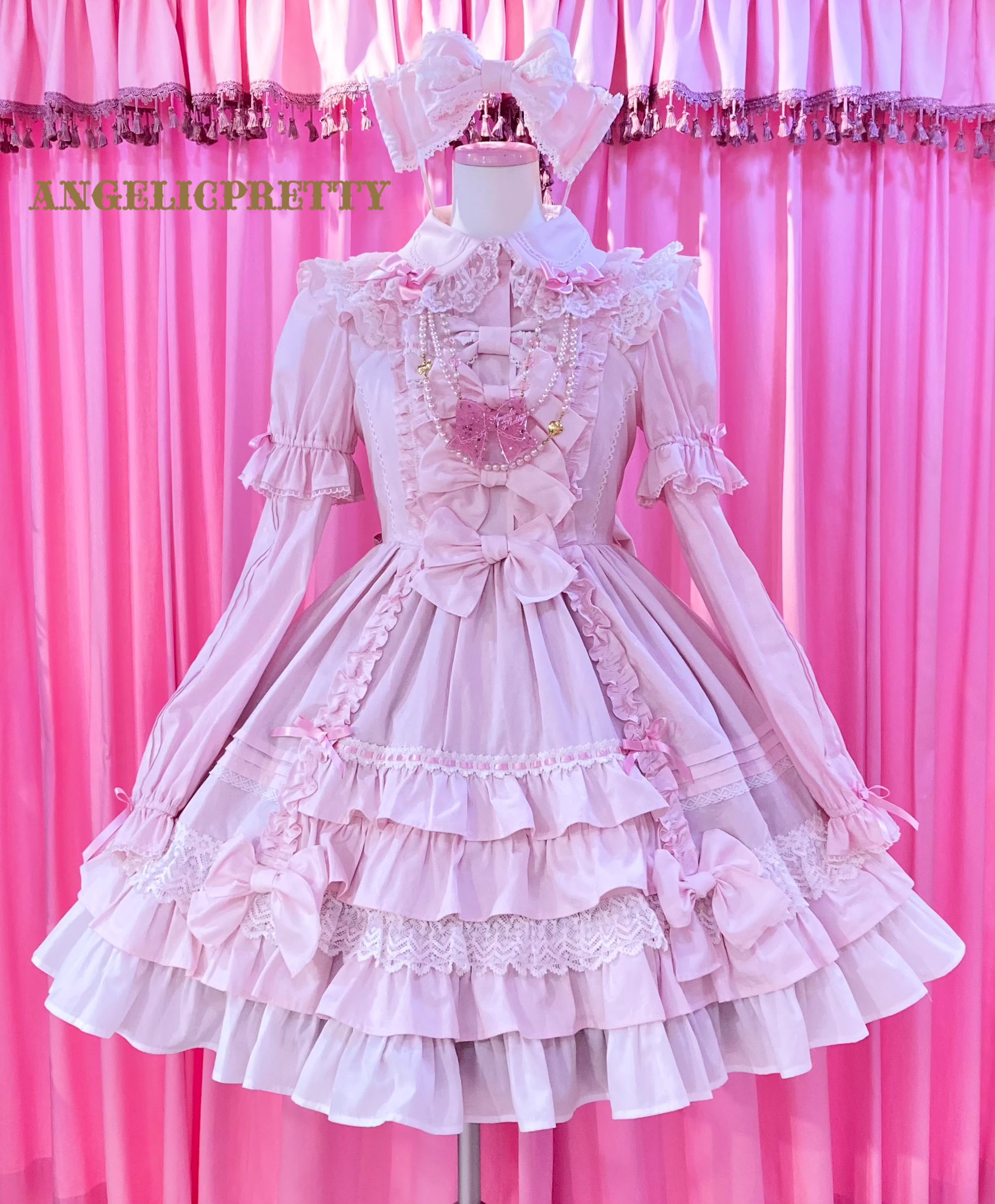 ANGELIC PRETTY ジャンスカ うさぎ柄 レース フリル ピンク Angelic