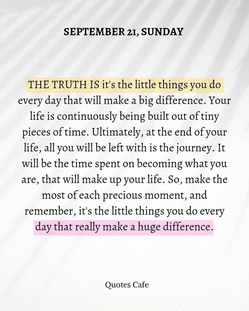 MPHickie's tweet photo. A message for today … 

It's the little things you do every day that make the biggest difference. Life is built from tiny, precious moments—don’t overlook them. 

Take time today to do something small, meaningful &amp;kind. You’re shaping your journey with every step.👇 https://t.co/BuGq3kZmZ8