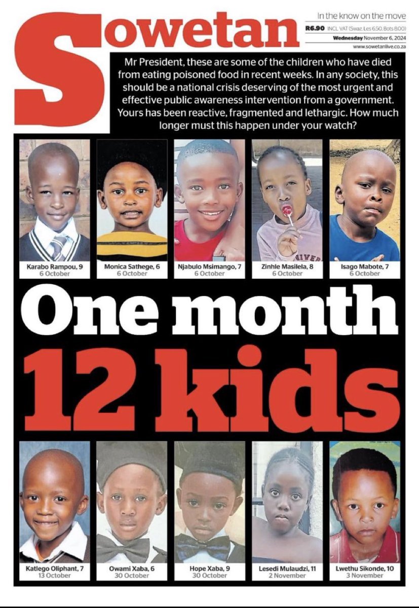 Dear EFF leaders and fighters on the ground, these are some of the children who died after eating poisonous goods sold by Somalian illegal immigrants spazas. When are you going to open a case against them? “Charity starts at home”?<a href="/EFFGautengProv/">EFF Gauteng</a> <a href="/EFFSouthAfrica/">Economic Freedom Fighters</a> <a href="/Julius_S_Malema/">Julius Sello Malema</a>