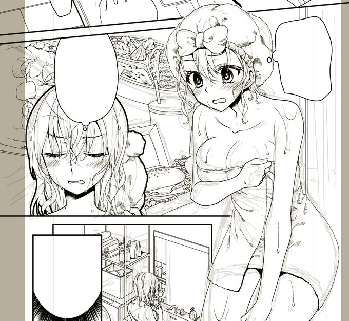 ペン入れ頑張ってる( ◜࿀◝ ) ペン入れは楽しいっ 食べ物描くの好き。