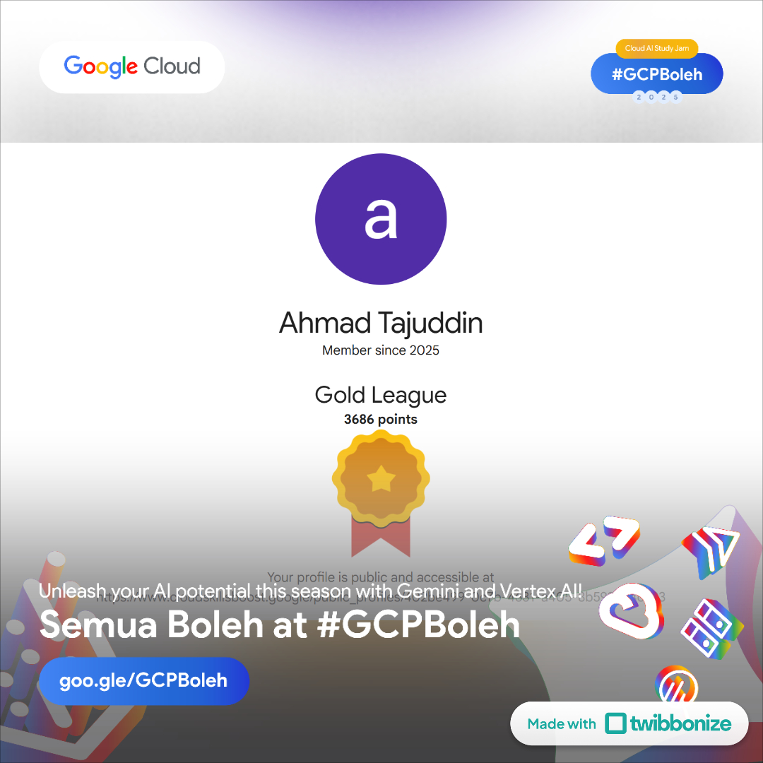 214Tajuddin's tweet image. Happy that I completed #GCPBoleh
