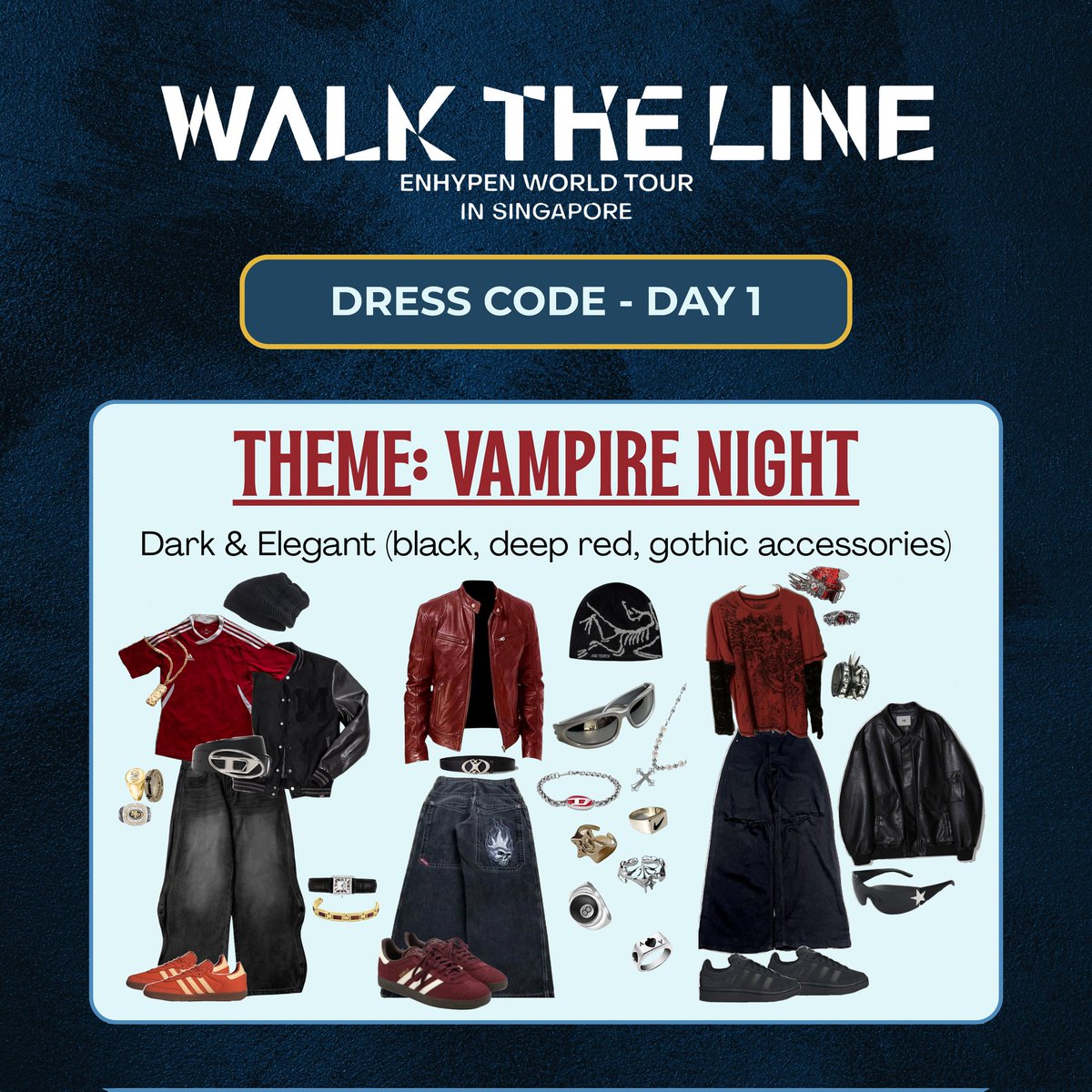 ENGENESGPROJ's tweet photo. FANBOY WTL SG DRESSCODE 💙
(we tried)

Hey fanboys!! We've put together some outfit inspo just for you—so you can serve looks and support ENHYPEN ✨

P.S. We're still looking for volunteers to help with banner distribution, sign up here ! https://t.co/rCmg6Xy01o https://t.co/jV20s3Q9KK