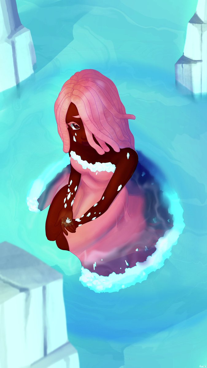 aselixr's tweet image. Halle, my salt themed OC from a game I’ve started work on