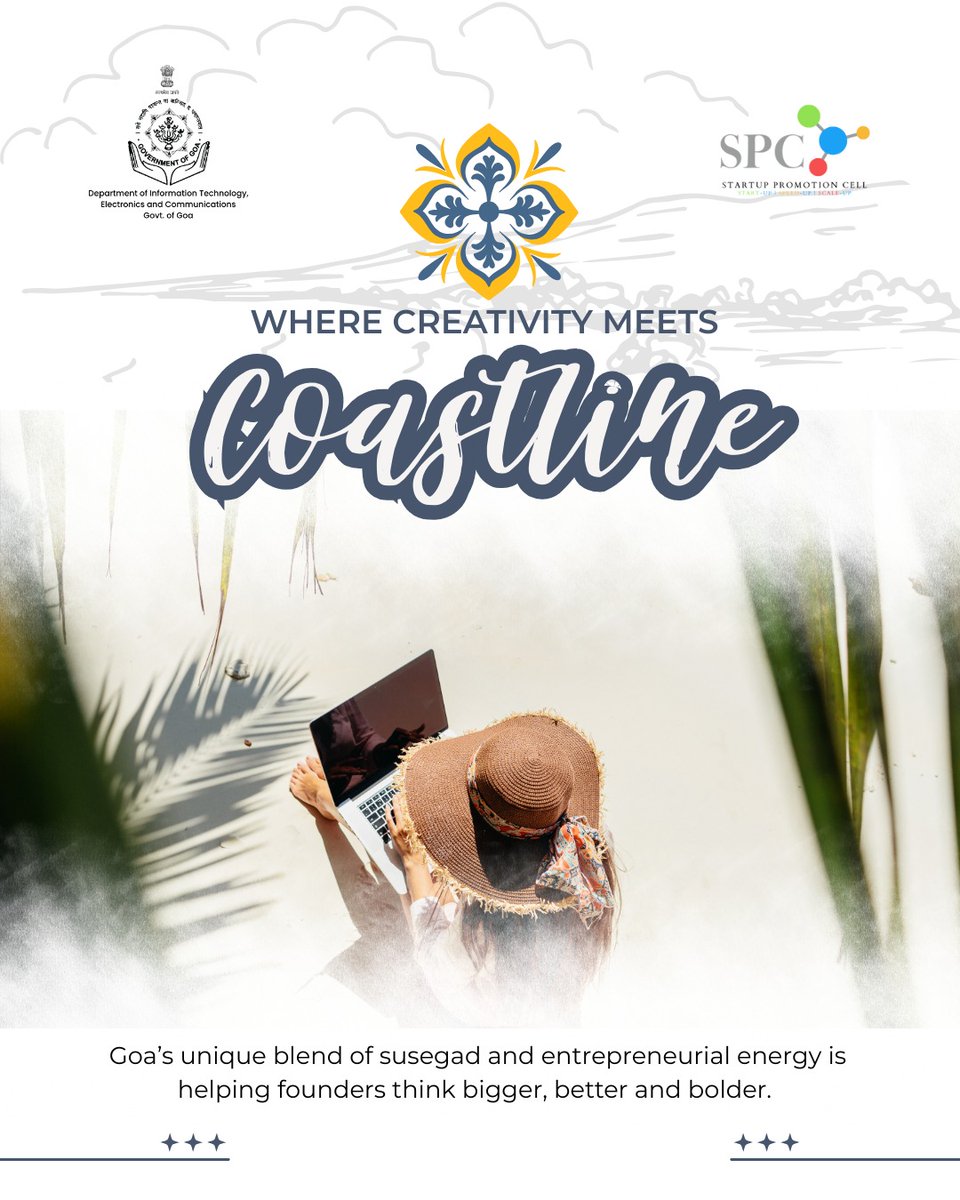 Startup_Goa's tweet image. With vibrant communities, supportive infrastructure &amp;amp; government-backed initiatives, Goa is emerging as one of the most preferred destinations for founders &amp;amp; innovators.

#GoaForEntrepreneurs #StartupEcosystem #EmpoweredInGoa #BuildInGoa