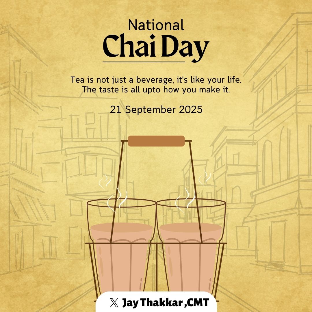 JayThakkar22's tweet image. Every sip of chai feels like a warm hug in a cup Celebrating the love for chai today and every day! #NationalChaiDay #ChaiLovers #TeaTimeMagic #SipSipHooray #CupOfComfort