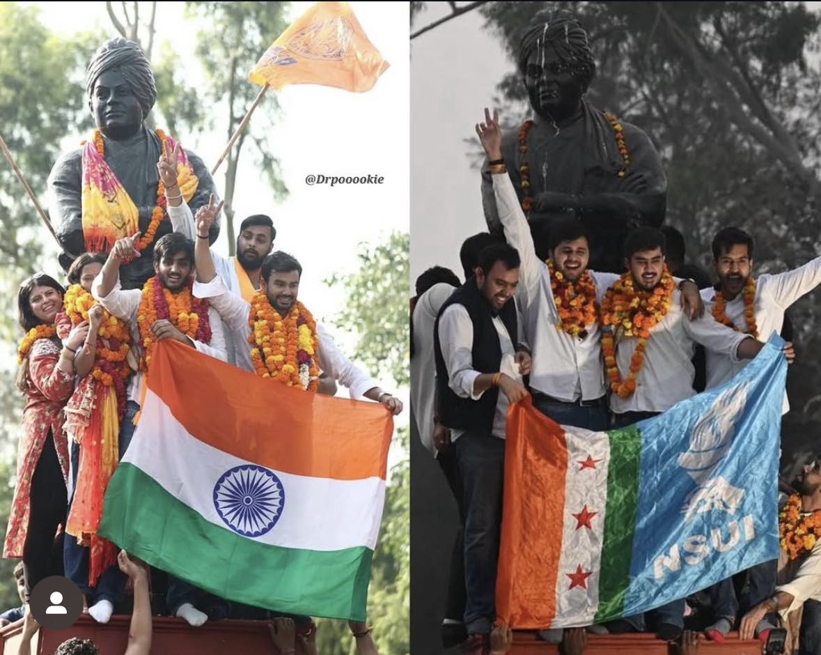 Triptisaini19's tweet photo. फ़र्क साफ़ है…..
किसकी जीत पर तिरंगा लहरता है..

#DusuElections2025 #Trending https://t.co/kxQp0pMBtv