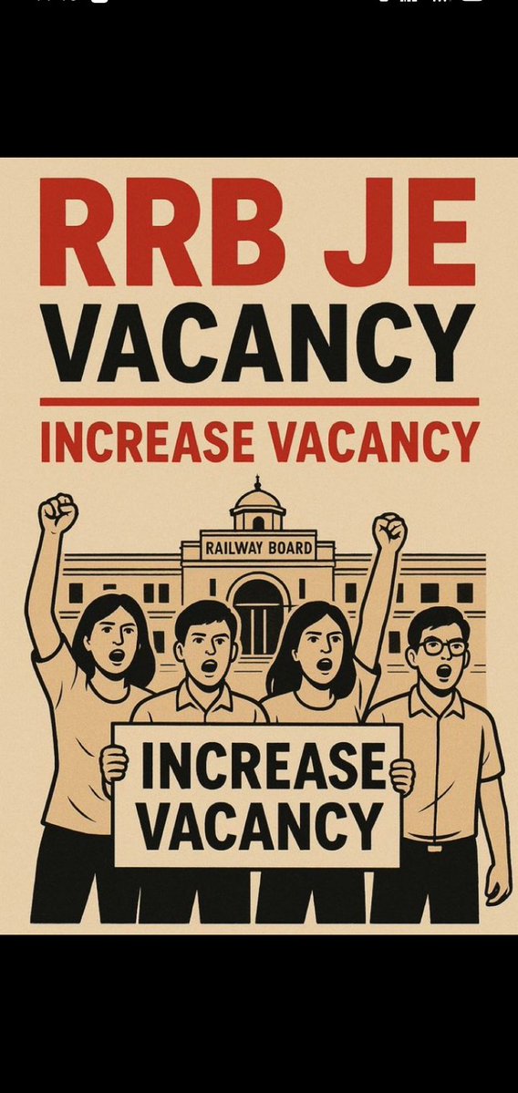 IndreshUnique's tweet photo. #RRBJE_7000_VACANCY #RRBJE_VACANCY_INCREASE 
@AshwiniVaishnaw @DoPTGoI @DrJitendraSingh @EasternRailway @WesternRly @GMSRailway https://t.co/RIItdqx2dn