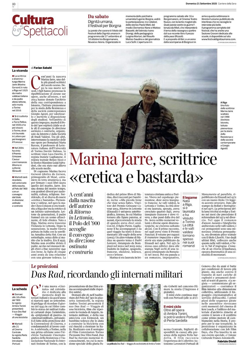 Ricordando una cara amica: Marina Jarre nata Gersoni. Il convegno sarà martedì 23 settembre al Polo del ‘900 a Torino #marinajarre #marinajarreportrait #polodel900 #torino #torinoècasamia #torinoelamiacitta #letteraturaitalianadelnovecento #scrittriciitaliane <a href="/CorriereTorino/">Corriere Torino</a>