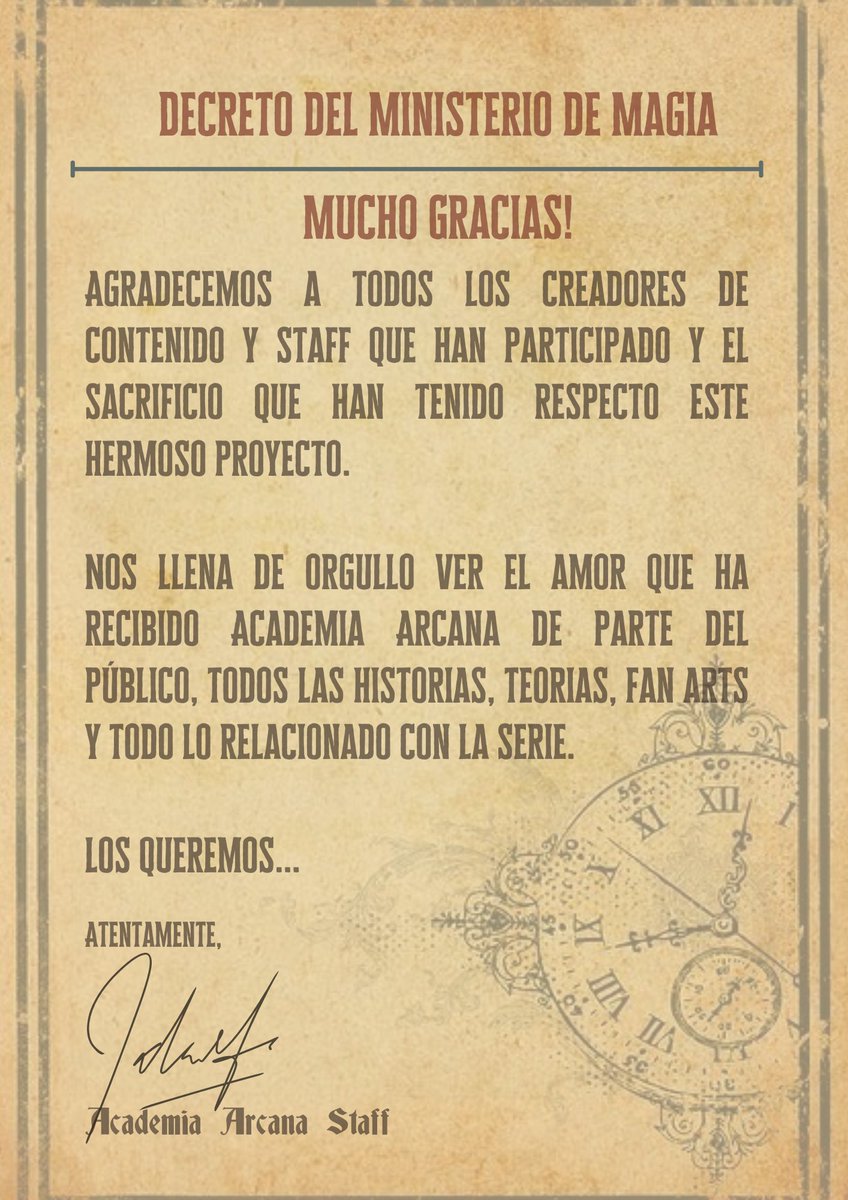 Muchas gracias! <3 #AcademiaArcana3