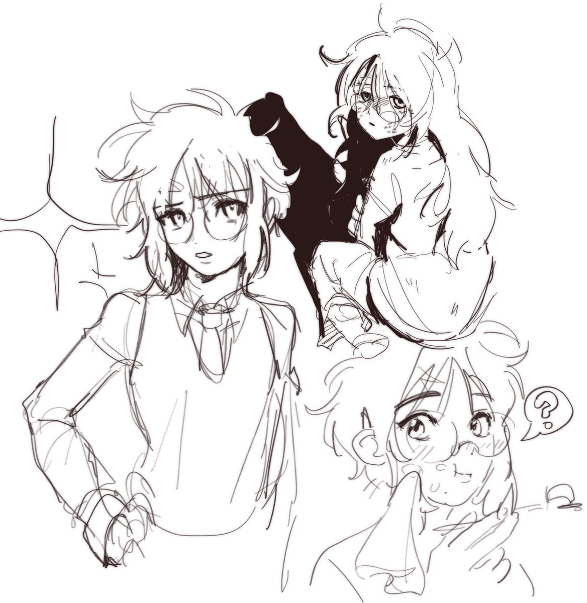FREAKS4H's tweet photo. really haven’t been drawing much so here are a few doodles of fem harry ◞‿◟❤️! https://t.co/IoIdU6TUzP