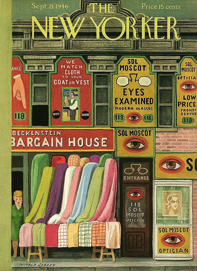 LRonLacy's tweet photo. #OTD in 1946
Cover of The New Yorker, September 21, 1946
Witold Gordon
#TheNewYorkerCover #WitoldGordon #storefronts https://t.co/1X0e8V7Zmv