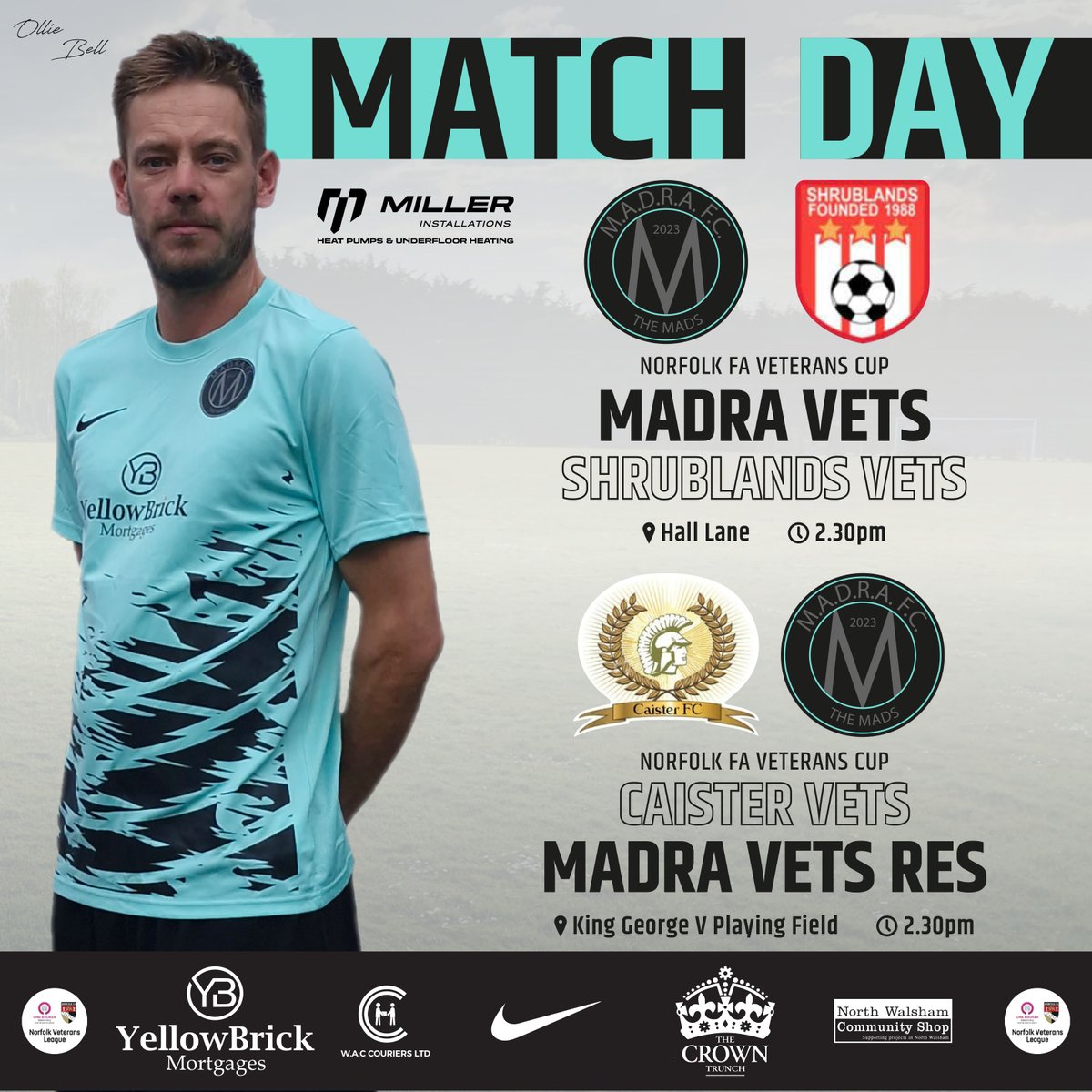 MADRA FC (@madrafc) on Twitter photo ๐ ๐๐ง๐๐ ๐๐๐ฌ
Both Vets teams in cup action this week.
1sts welcome <a href="/Shrublands_FC/">Shrublands FC</a> Vets to Hall Lane. Bar open from Midday.
Ressies are back over to visit <a href="/caisterfc1/">Caister FC</a>.
#UpTheMads #OneStepBeyond ๐ ๐๐ง๐๐ ๐๐๐ฌ
Both Vets teams in cup action this week.
1sts welcome <a href="/Shrublands_FC/">Shrublands FC</a> Vets to Hall Lane. Bar open from Midday.
Ressies are back over to visit <a href="/caisterfc1/">Caister FC</a>.
#UpTheMads #OneStepBeyond