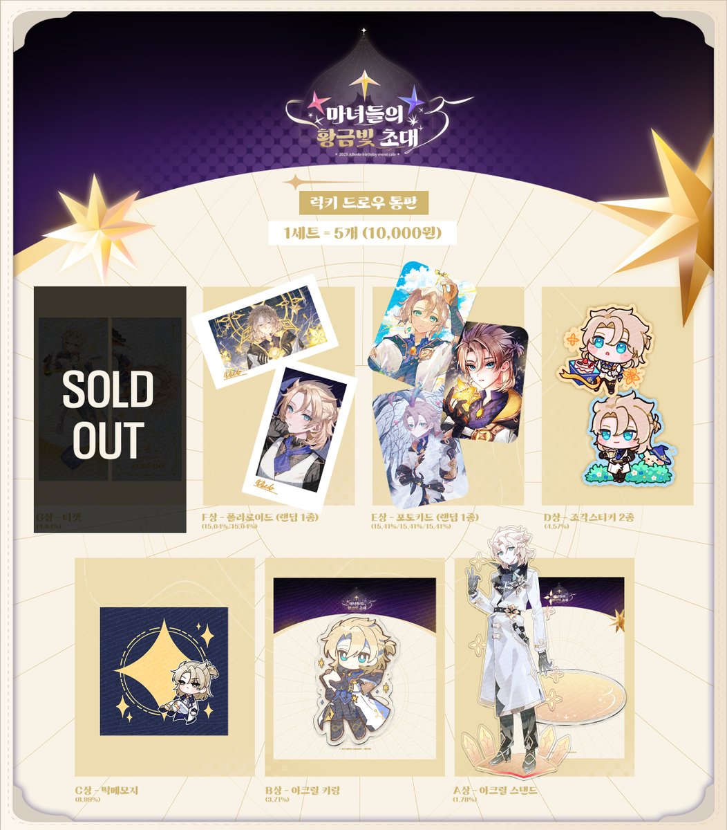 ✦ 𝑨𝒍𝒃𝒆𝒅𝒐 𝑩𝒊𝒓𝒕𝒉𝒅𝒂𝒚 𝑪𝒂𝒇𝒆 ✦
마녀들의 황금빛 초대 : 2025 알베도 생일카페 

⋆˙ 럭키드로우 통판
09/21 (일) 18:00 ~ 10/02(목) 00:00
witchform.com/deposit_form.p…

예약 전 폼 내 안내사항을 반드시 확인 부탁드립니다.