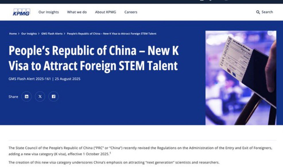 USA blocking out future stem talent!
China gearing up for foreign stem talent!