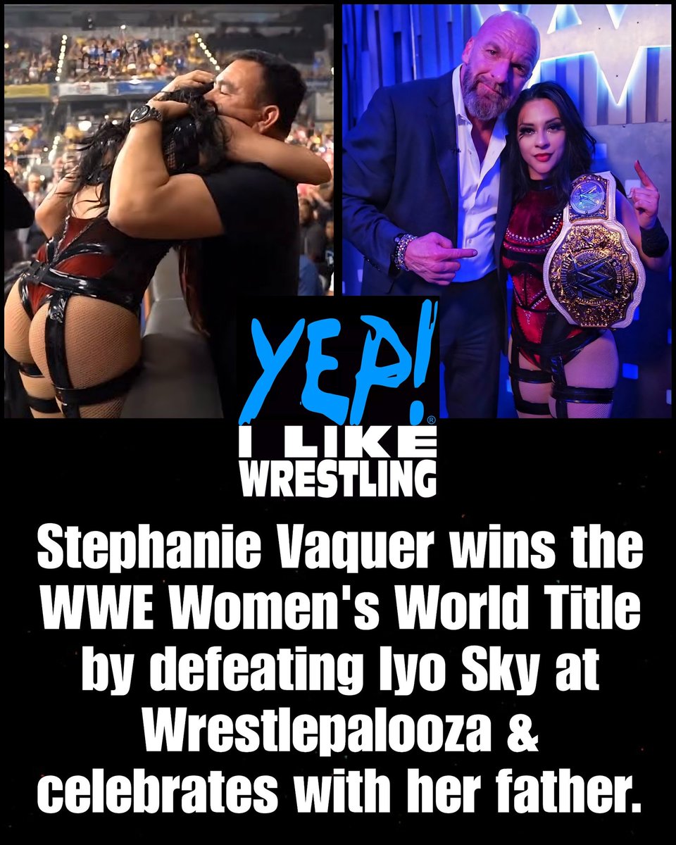 At Wrestlepalooza, Stephanie Vaquer won the WWE Women's World Title by defeating Iyo Sky. La Primera emotionally celebrated with her father after the match. Who would you like to see Stephanie Vaquer face next? What did you think of WWE Wrestlepalooza 2025? 

#WWERaw #ESPN