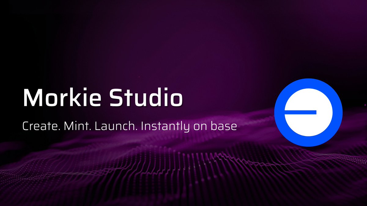 _morkie's tweet image. Base is now live on Morkie Studio 🔥
The easiest way to create NFTs on Base

🔗 studio.morkie.xyz