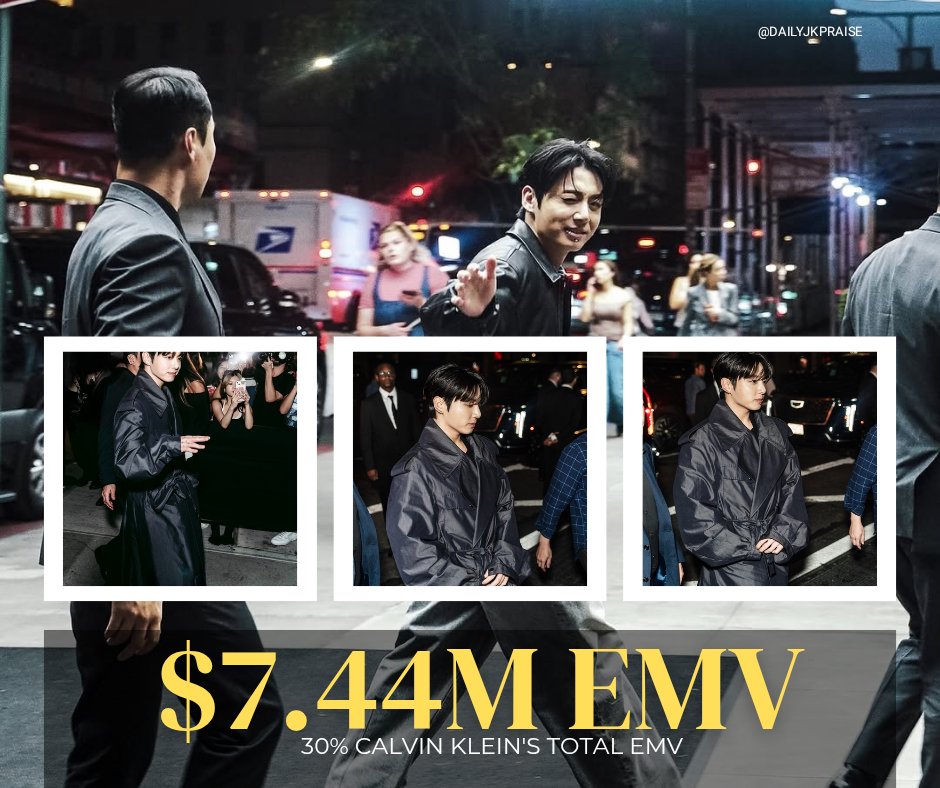 According to Insights, social media analysis company informed by Global brand partners, Posts about Jungkook generated a total $7.44M EMV — 30% of the brand’s overall EMV, sending shock waves across worldwide without any post on his own social media profiles.