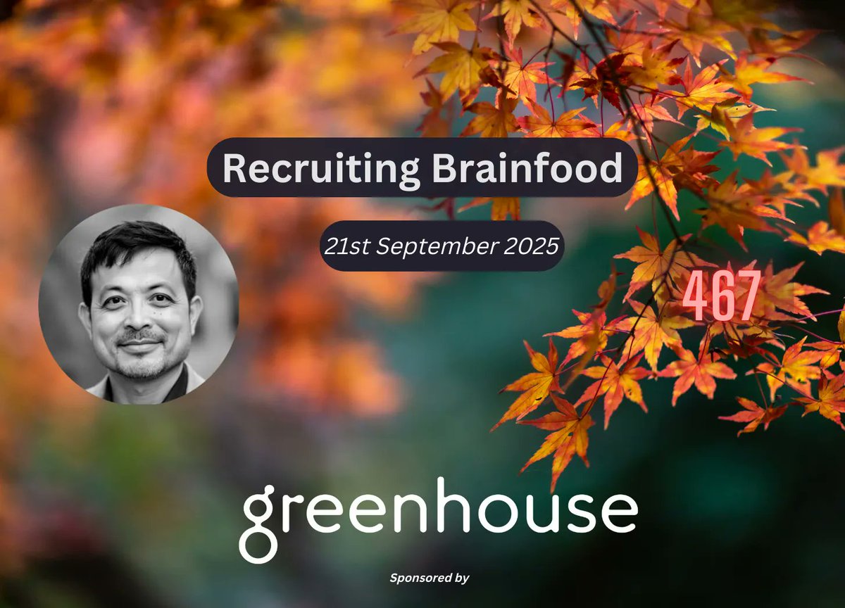HungLee's tweet image. Recruiting Brainfood - Issue 467
recruitingbrainfood.substack.com/p/recruiting-b…
$100,000 per visa, per year? It's the de facto end of the H-1B, plus two essential usage reports from OpenAI and Anthropic, the return of in-person interviews and the arrival of 'career minimalism'...